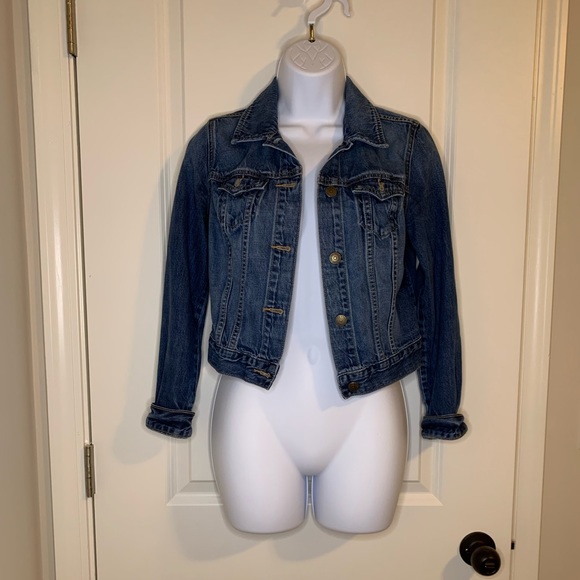 Old Navy Authentic Dark Wash Denim Jacket - Picture 1 of 3